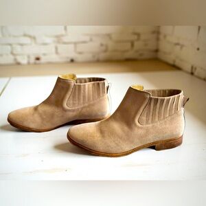Vero Cuoio Tan Leather Suede Ankle Booties Women Size 39 (8.5)